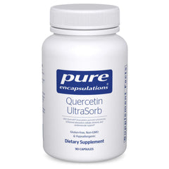 Pure Encapsulations frasco frontal mostrando cápsulas y diseño, transmite confianza en calidad
