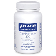 Pure Encapsulations frasco frontal mostrando diseño y beneficio de apoyo prostático