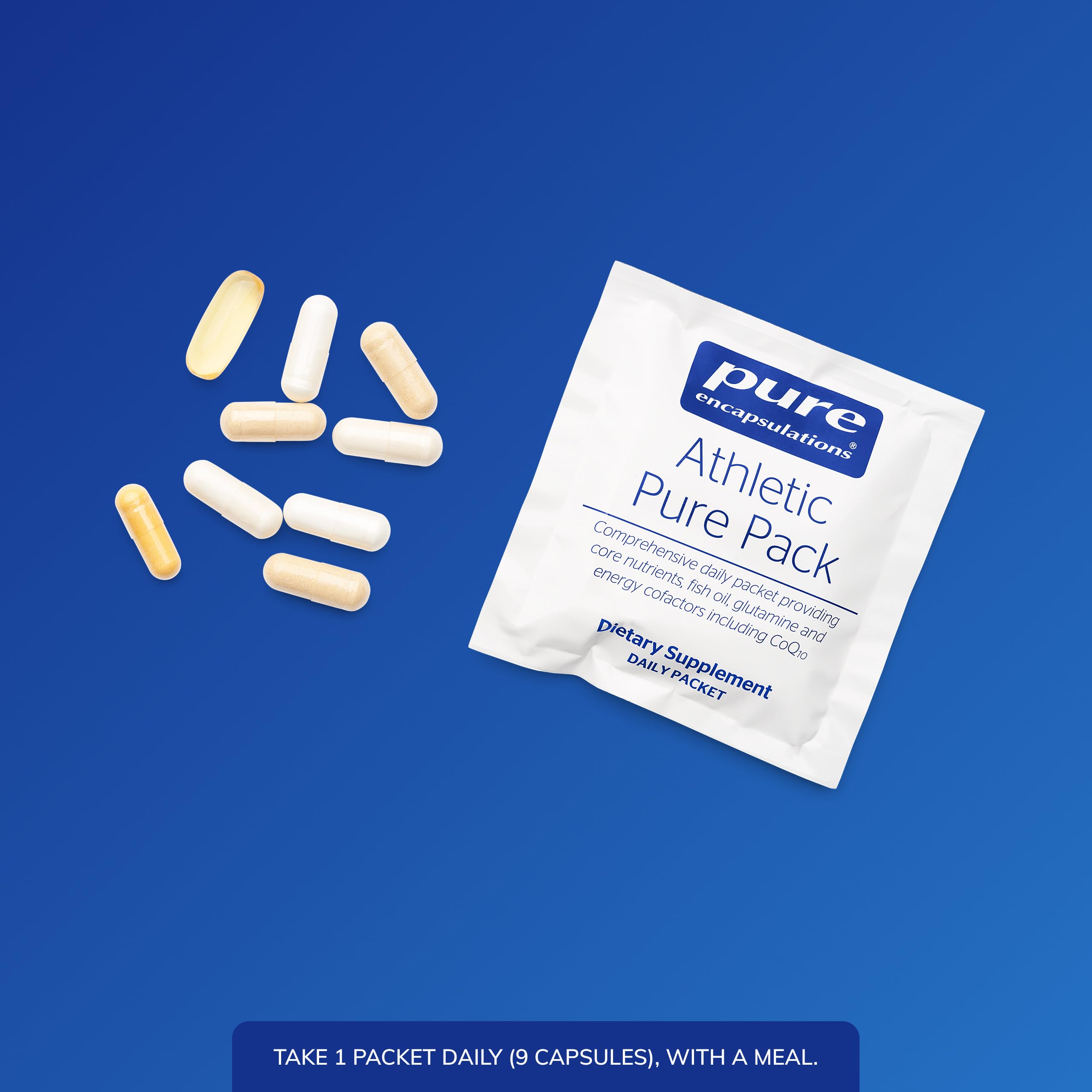 Pure Encapsulations sobre en mano mostrando tamaño y facilidad de transporte