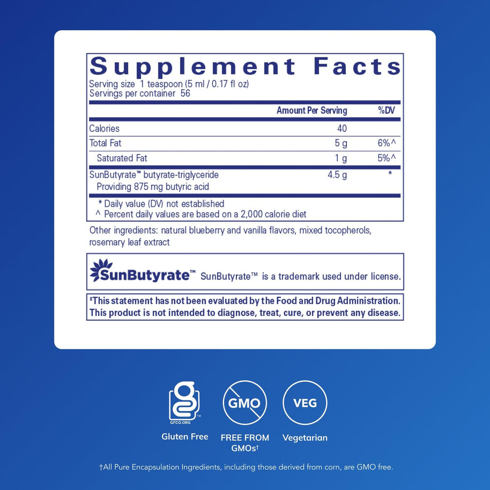 Pure Encapsulations detalle de etiqueta con información de ingredientes y pureza