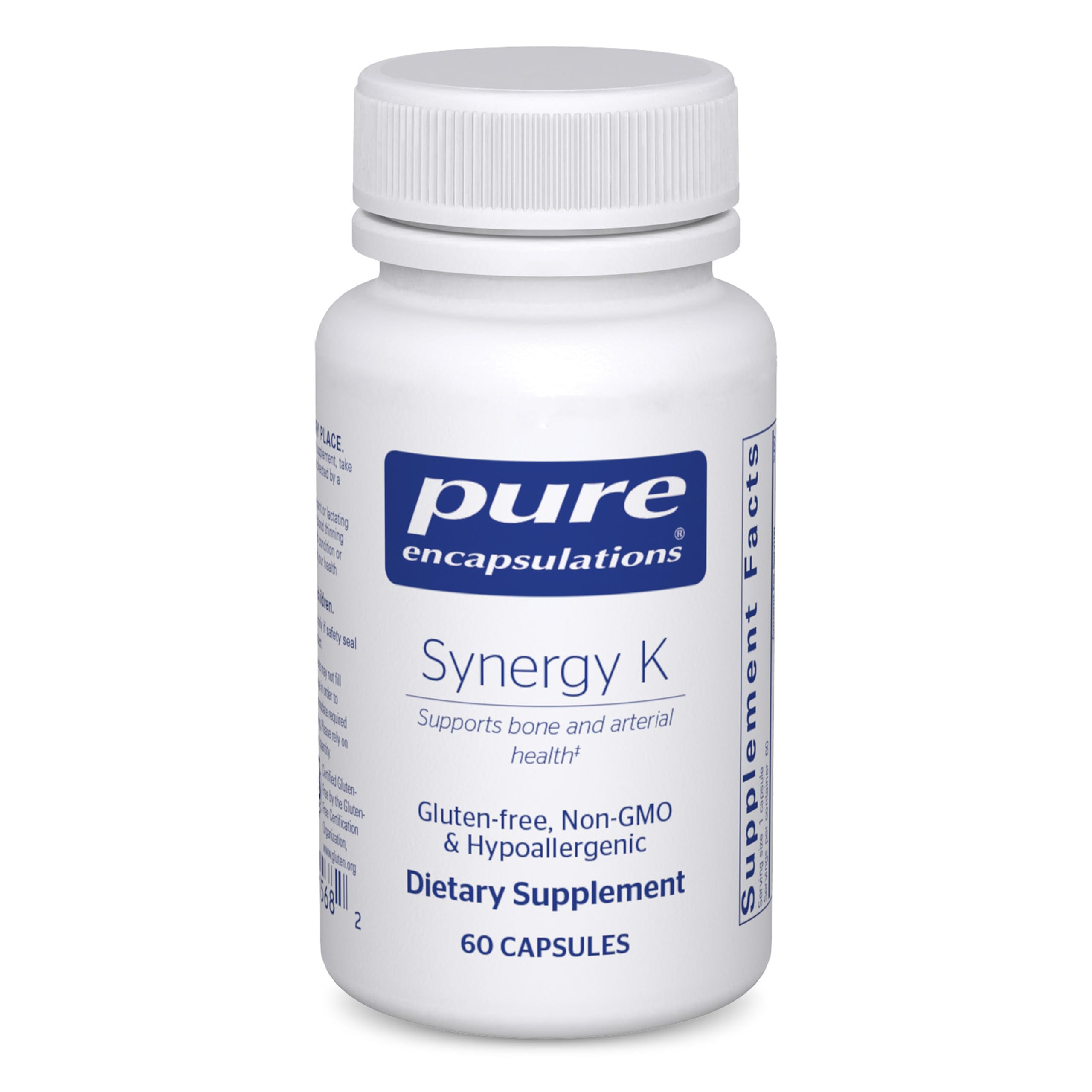 Pure Encapsulations envase frontal mostrando nombre y 60 cápsulas para confianza