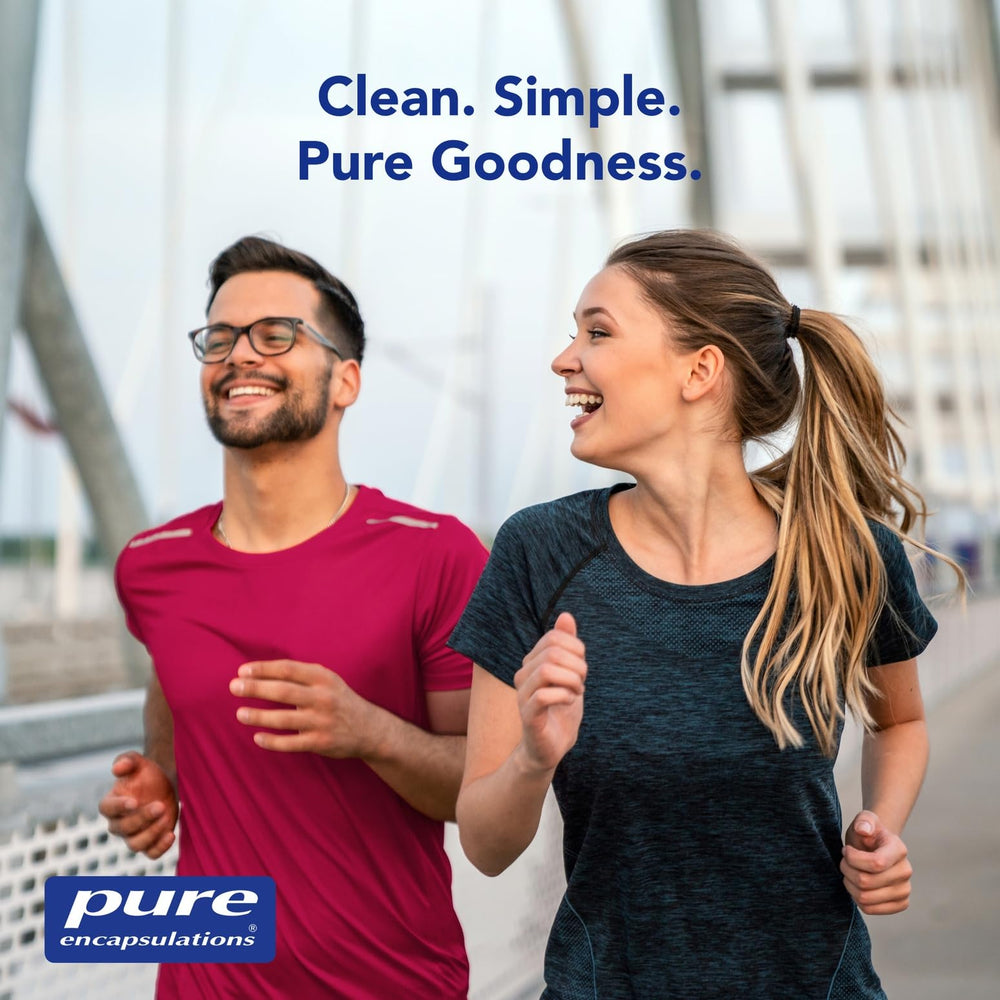 Pure Encapsulations cápsula junto a moneda para mostrar escala y dosificación