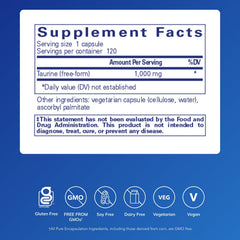 Pure Encapsulations etiqueta lateral con información clara y beneficio de calidad