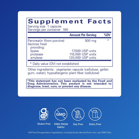 Pure Encapsulations primer plano de la cápsula que revela su textura y seguridad