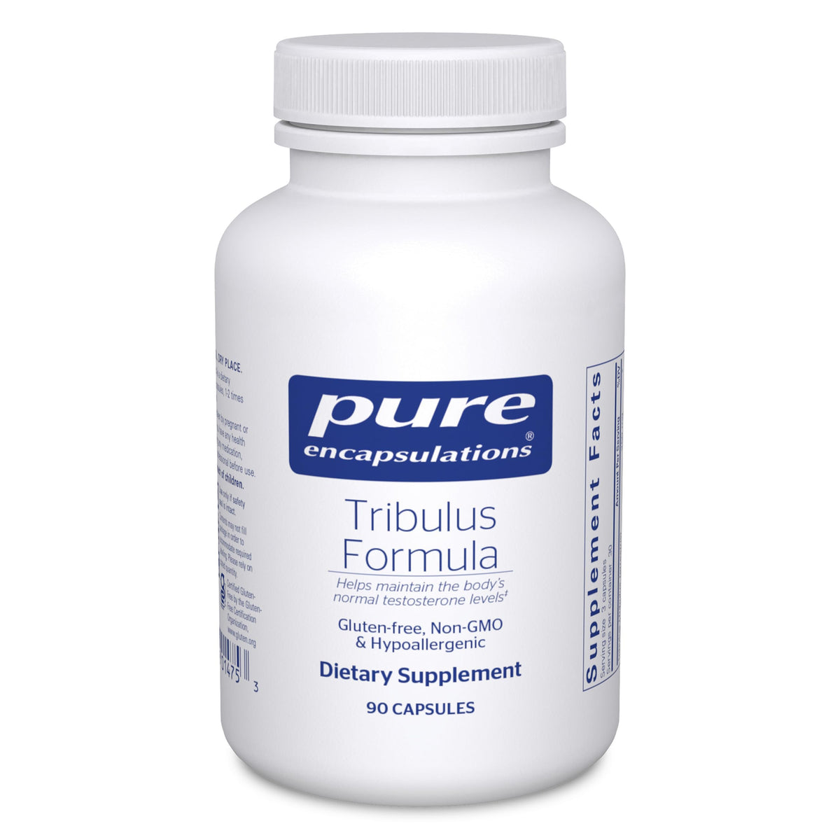 Pure Encapsulations envase frontal del producto con diseño claro y 90 cápsulas, confianza en calidad