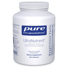 Pure Encapsulations frasco frontal mostrando marca y volumen, confianza y pureza