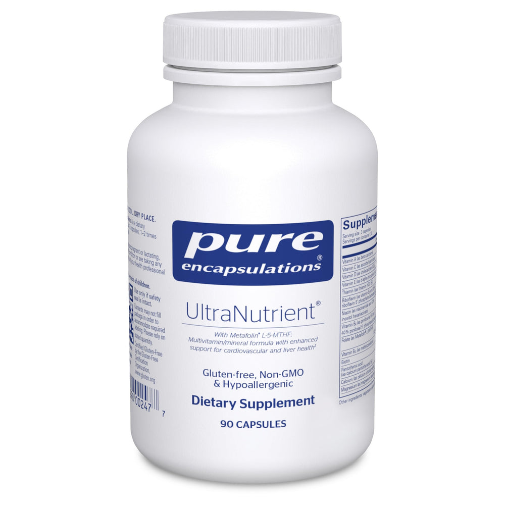 Pure Encapsulations paquete frontal, claridad de fórmula y beneficios