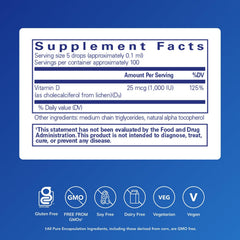Pure Encapsulations cuentagotas y textura líquida para dosificación precisa
