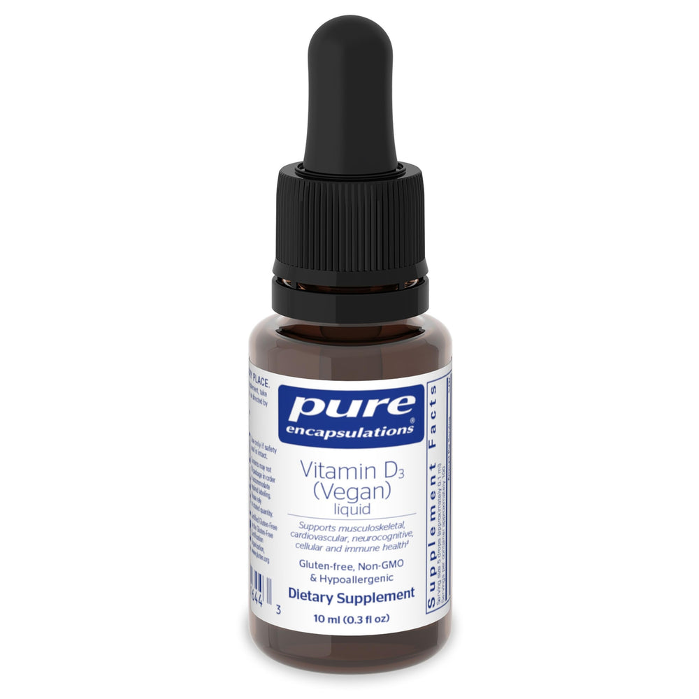 Pure Encapsulations frasco delantero mostrando etiqueta clara y beneficios