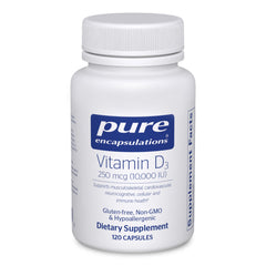 Pure Encapsulations envase frontal mostrando 120 cápsulas y marca para confianza