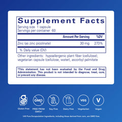 Pure Encapsulations etiqueta y tapa en detalle, garantía de ingredientes puros