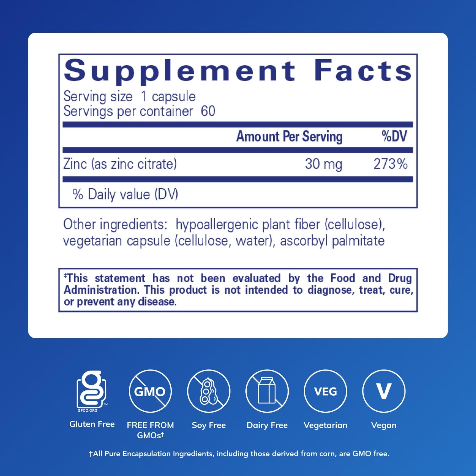 Pure Encapsulations cápsula en primer plano que destaca absorción