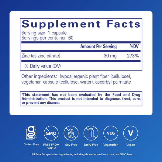 Pure Encapsulations cápsula en primer plano que destaca absorción