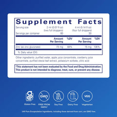 Etiqueta del producto Pure Encapsulations con información de ingredientes y pureza