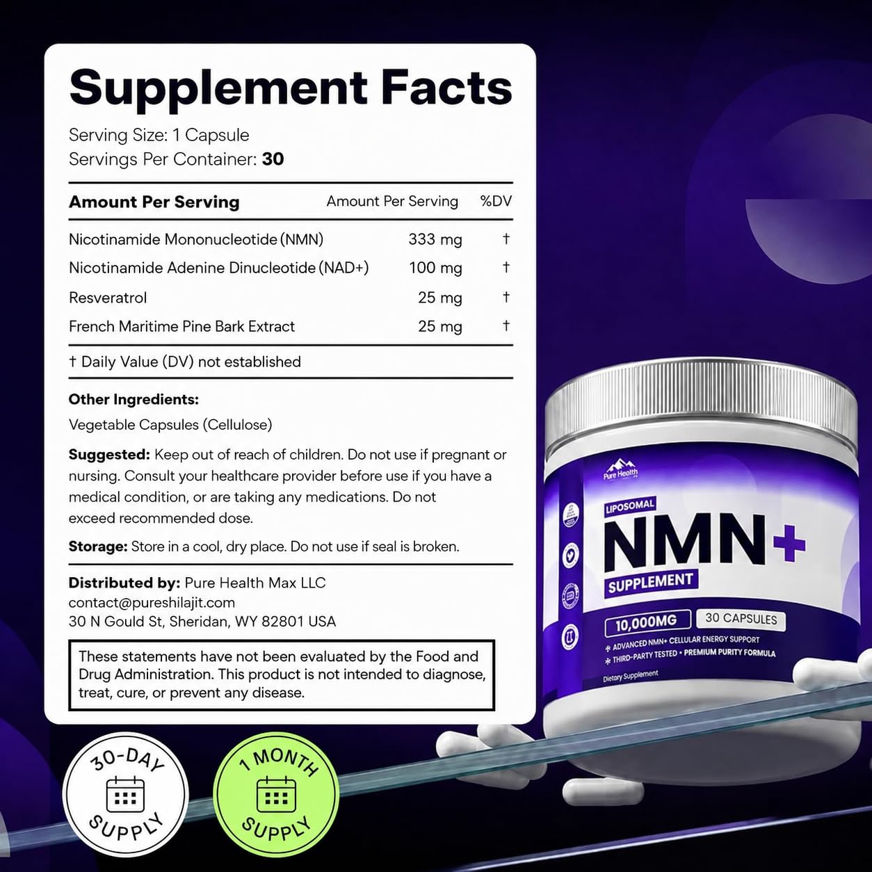 PURE HEALTH MAX persona activa representando apoyo a la vitalidad