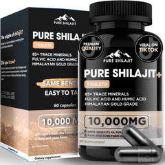 PURE HEALTH MAX frente del envase mostrando 60 cápsulas y beneficio de pureza