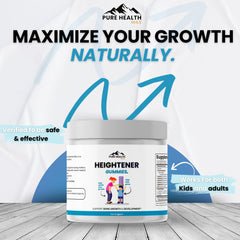 PURE HEALTH MAX familia usando gominolas Heightener en cocina, apoyo práctico al cuidado diario