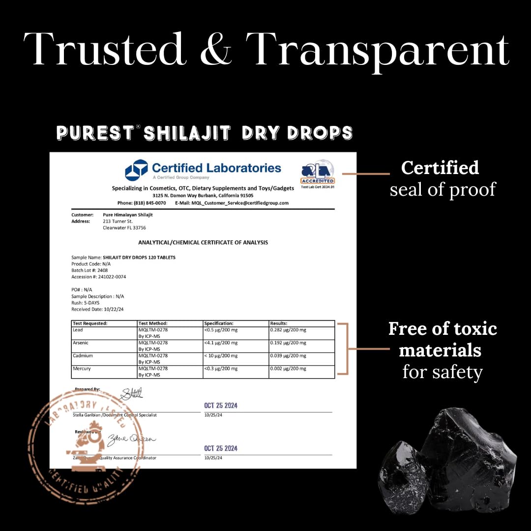 Pure Himalayan Shilajit comparación de tamaño del paquete para ver portabilidad