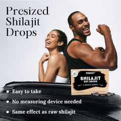 Pure Himalayan Shilajit detalle de textura de la gota seca mostrando concentración