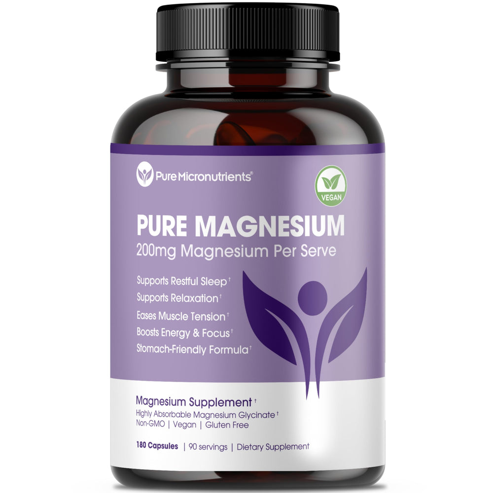Pure Micronutrients frasco frontal mostrando 180 cápsulas, confianza y dosificación clara