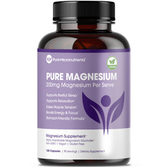 Pure Micronutrients frasco frontal mostrando 180 cápsulas, confianza y dosificación clara