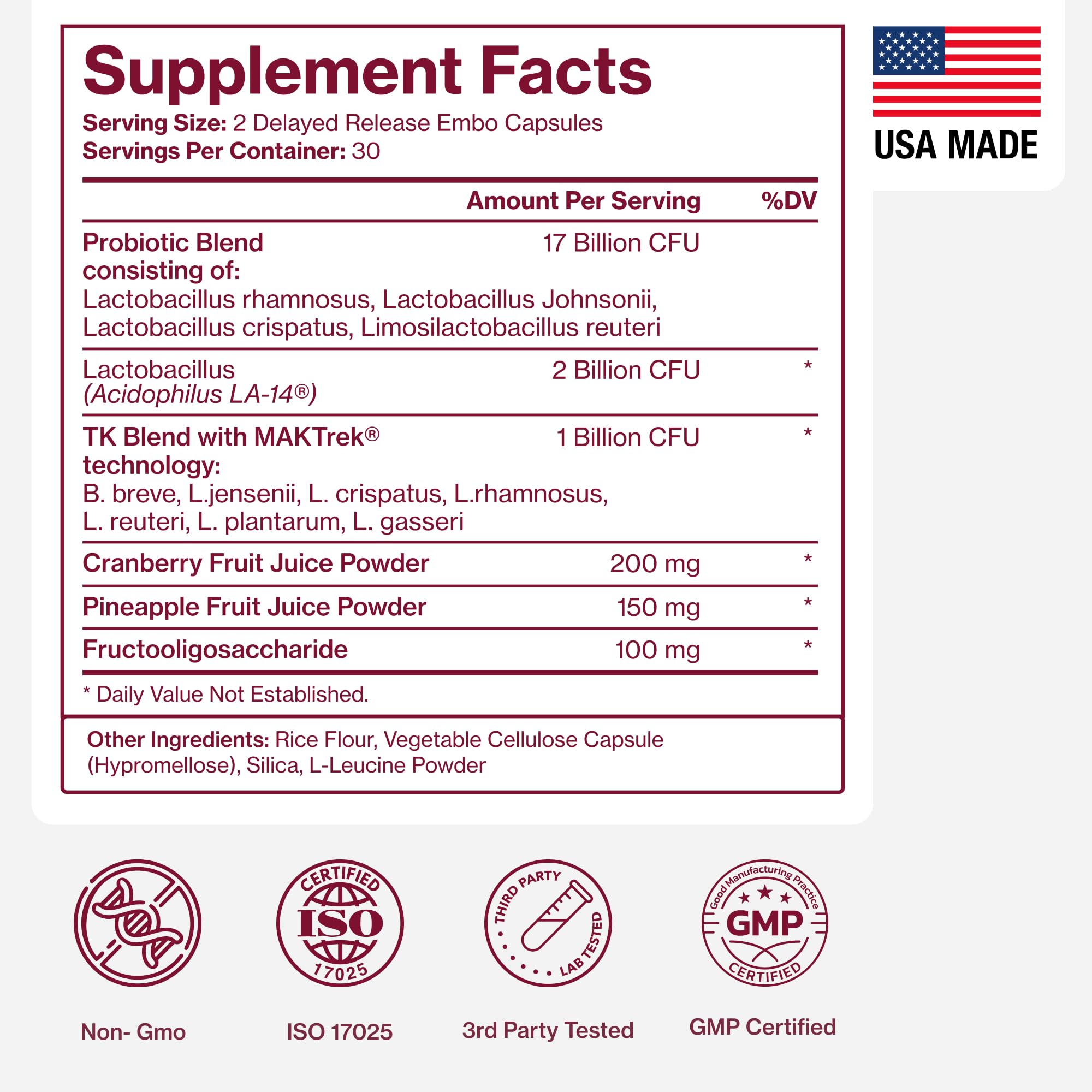 Pure Micronutrients arándano y piña como ingredientes botánicos complementarios