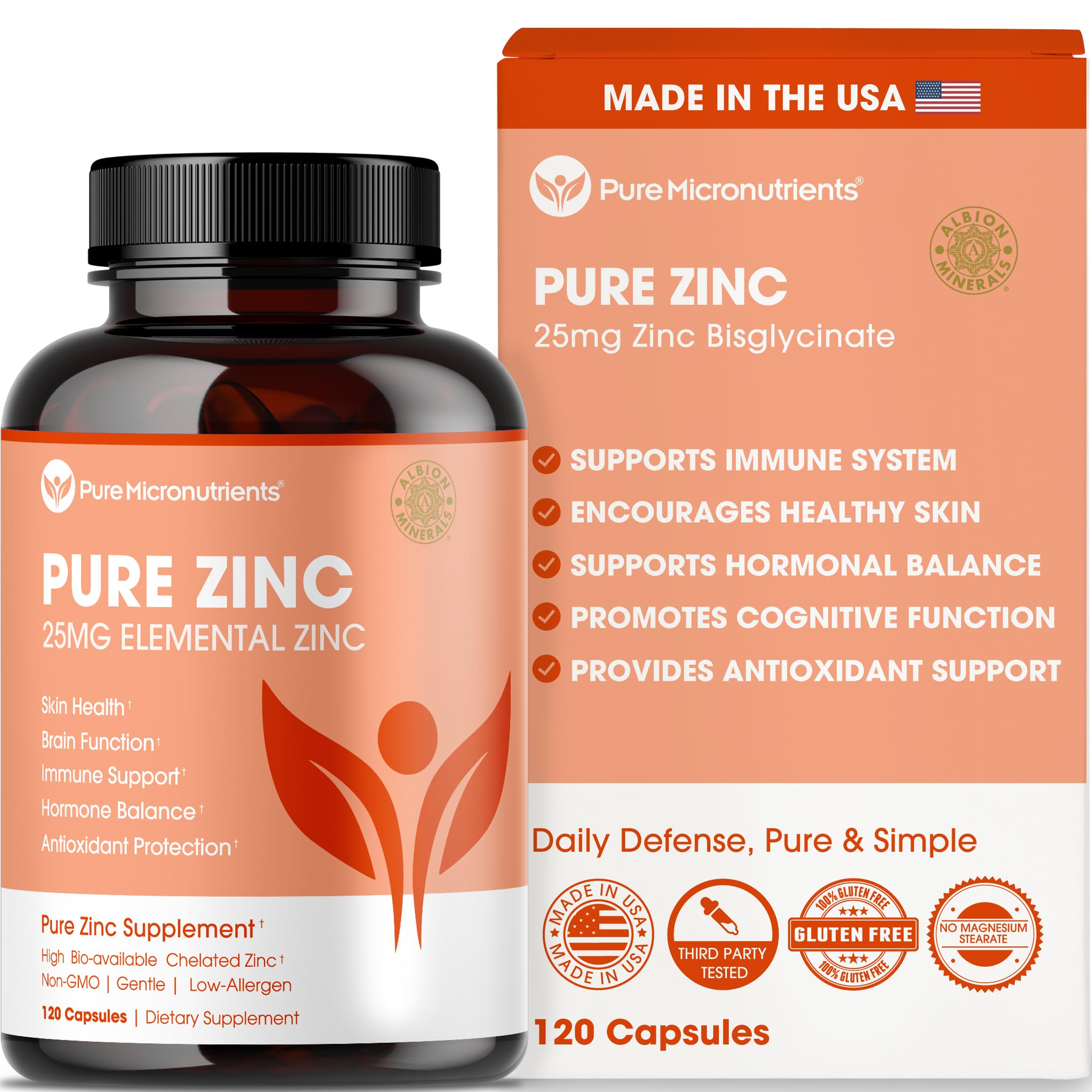 Pure Micronutrients frasco frontal mostrando etiqueta y dosis clara