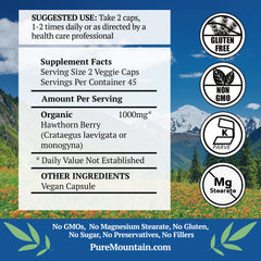 Pure Mountain Botanicals cápsulas junto a una moneda para comparar tamaño y dosificación
