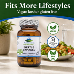 Pure Mountain Botanicals etiqueta con sellos USDA Organic y Kof-K Kosher