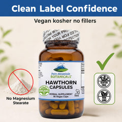 Pure Mountain Botanicals etiqueta con lista de ingredientes y certificaciones claras