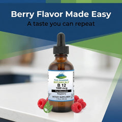 Pure Mountain Botanicals frasco de vidrio junto a una regla para referencia de tamaño
