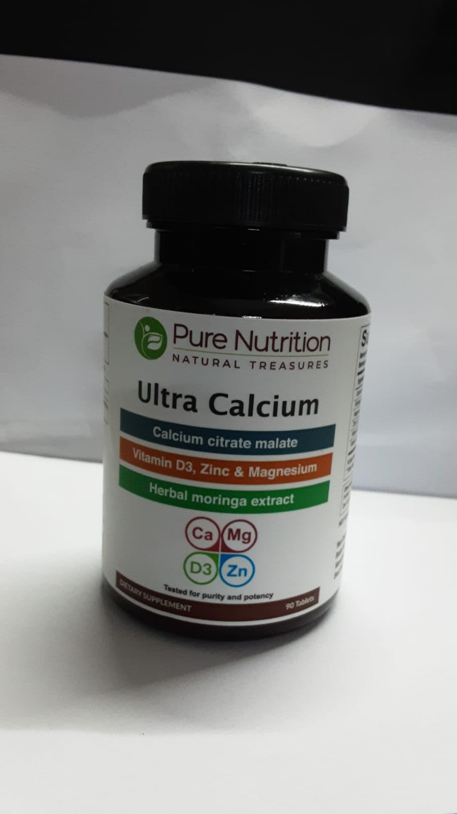Pure Nutrition comparación ilustrativa de formas de calcio para elegir mejor, beneficio comprensión rápida
