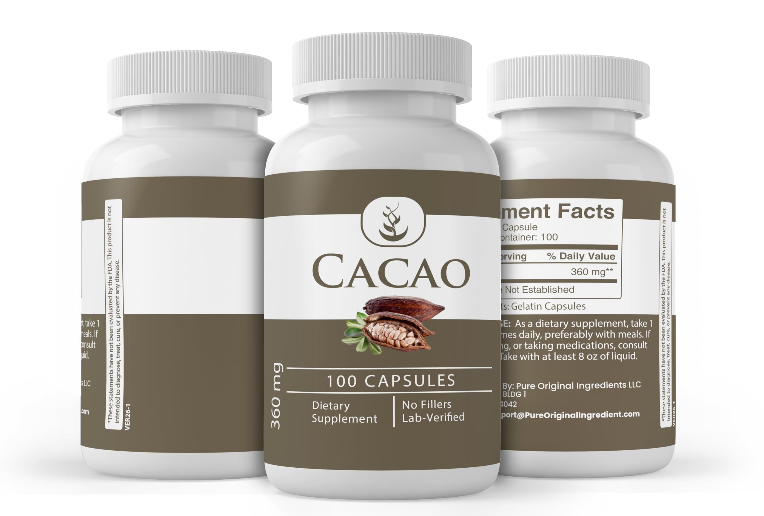 Pure Original Ingredients cápsulas mezcladas en batido para uso práctico diario