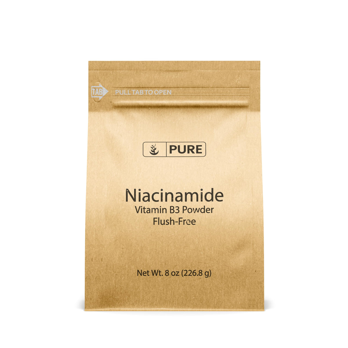 Pure Original Ingredients niacinamida frasco frontal mostrando etiqueta y pureza