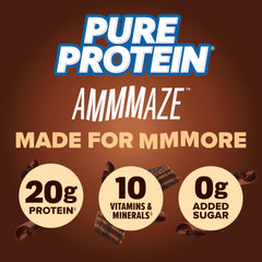 Pure Protein primer plano del topping crujiente que aporta textura