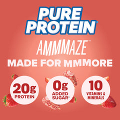 Pure Protein barra en mano junto a equipo de gimnasio para recuperación rápida