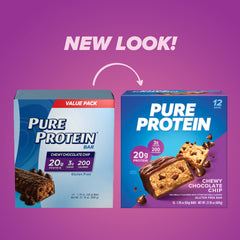 Pure Protein barra abierta mostrando textura masticable y interior cremoso