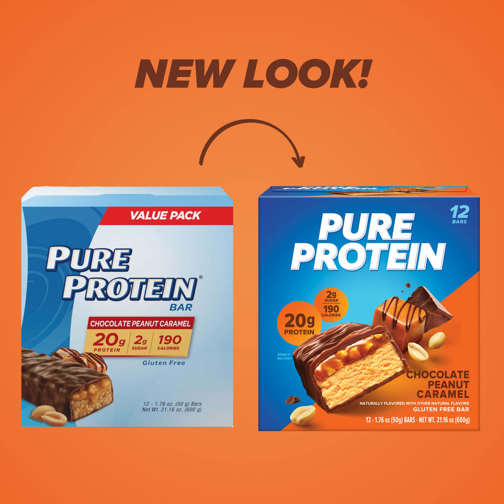 Pure Protein barra cortada para apreciar capas internas, detalle apetecible