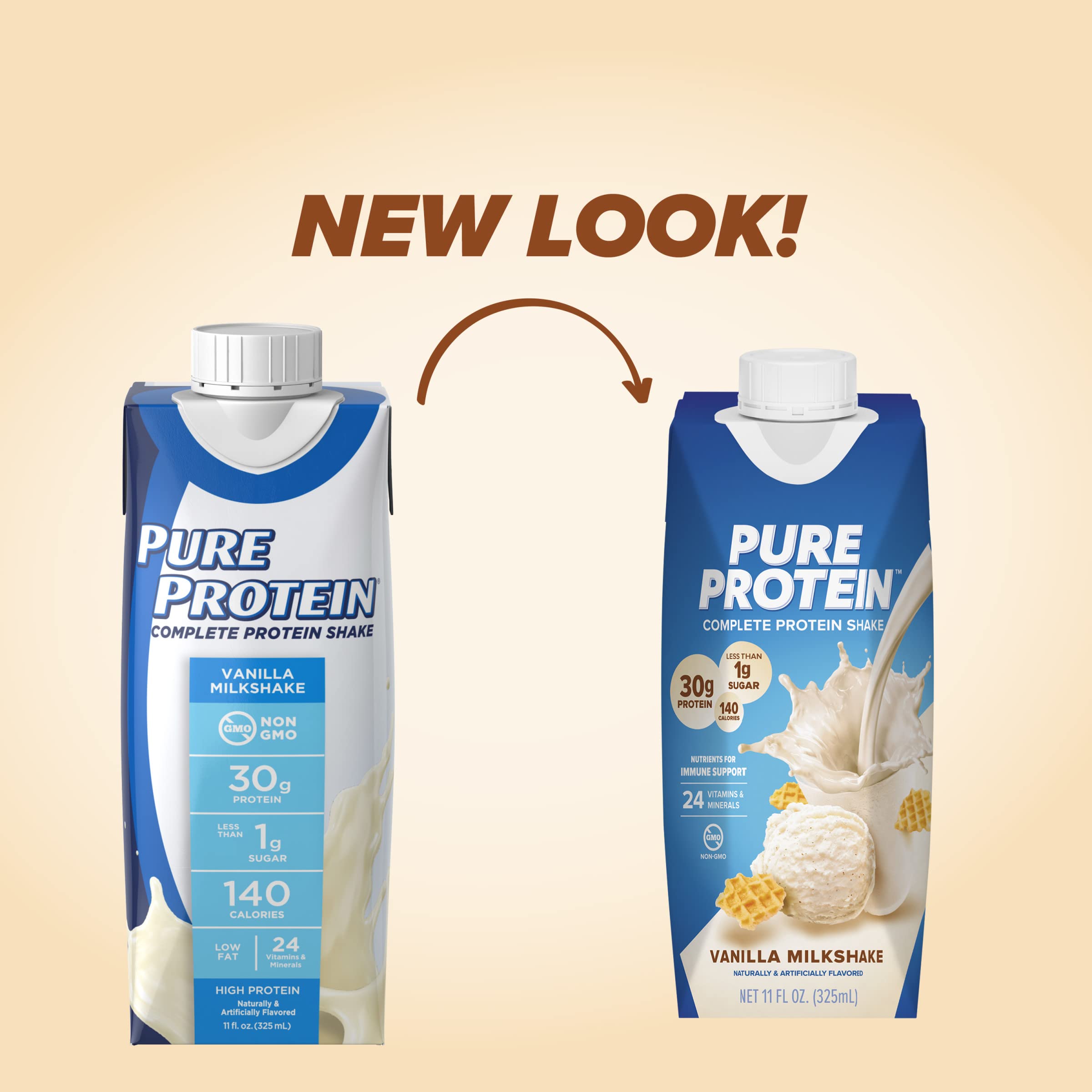 Pure Protein detalle del cierre y etiqueta con ingredientes y beneficios