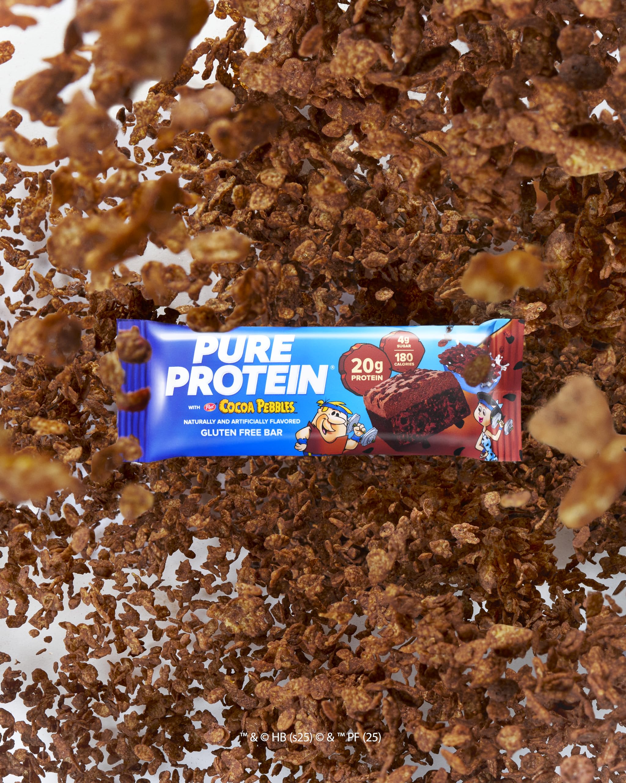 Pure Protein primer plano de trozos crujientes para textura agradable