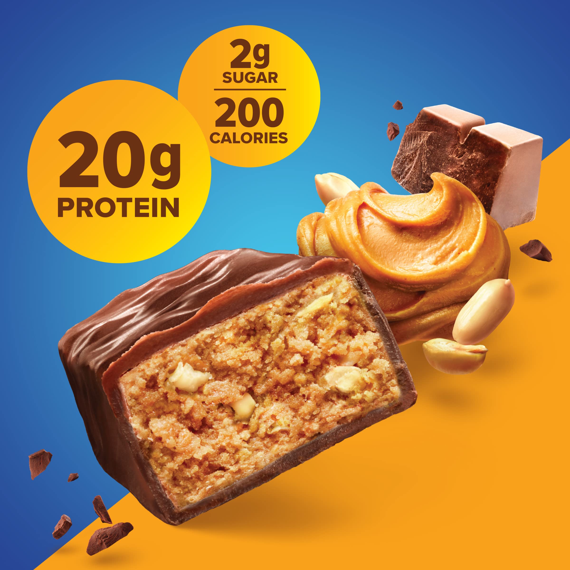 Pure Protein barra en mano después de entrenar para recuperación y energía