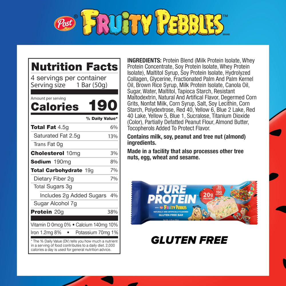 Pure Protein barrita fuera del empaque lista para consumir