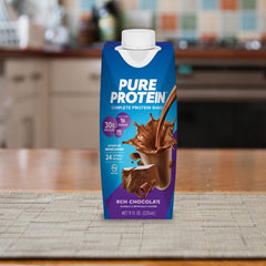 Pure Protein pack de 12 botellas listo para almacenamiento y conveniencia