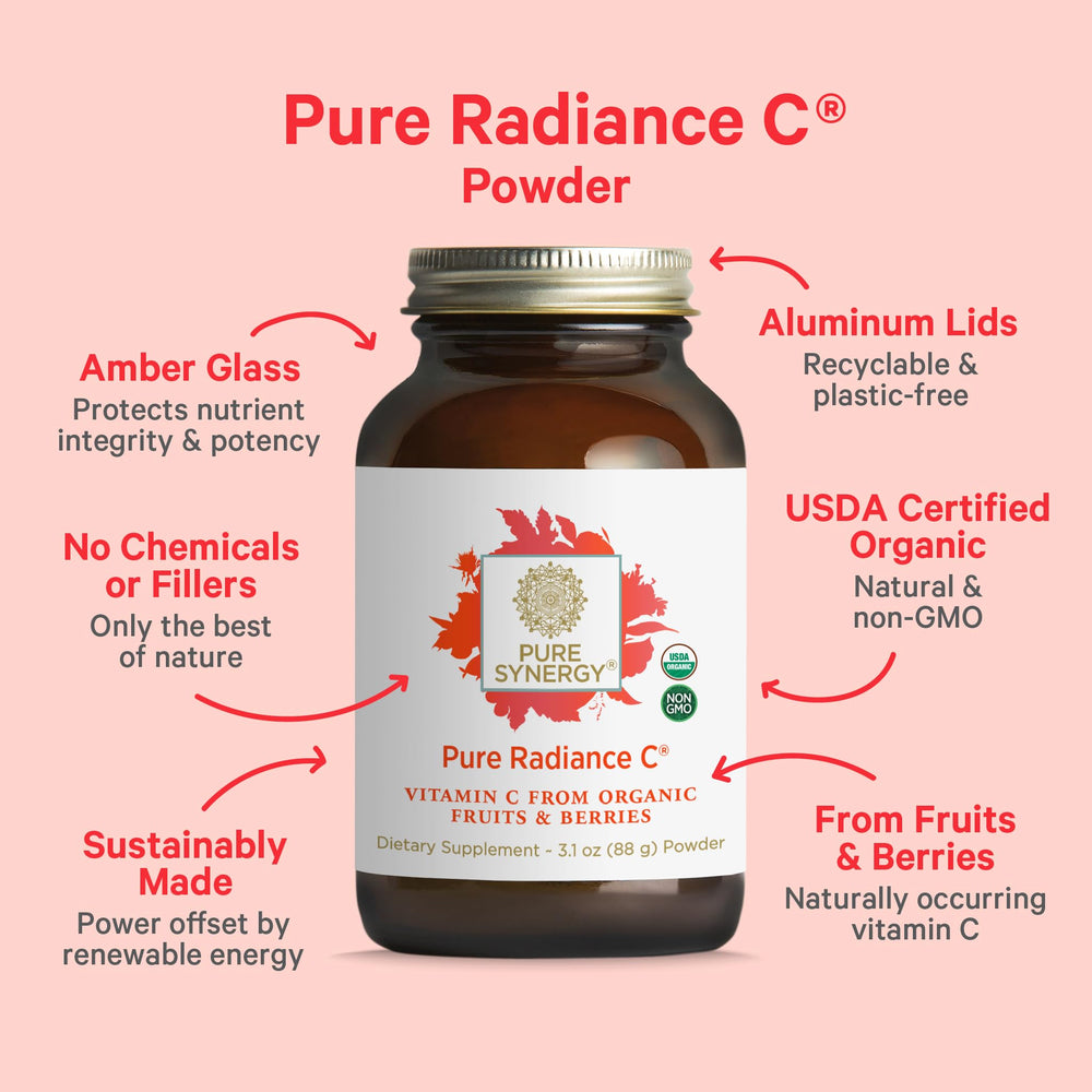 PURE SYNERGY cucharita con polvo, dosificación sencilla y controlada