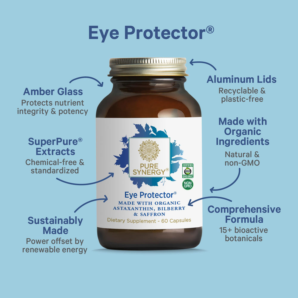 PURE SYNERGY etiqueta con lista de ingredientes y certificaciones claras