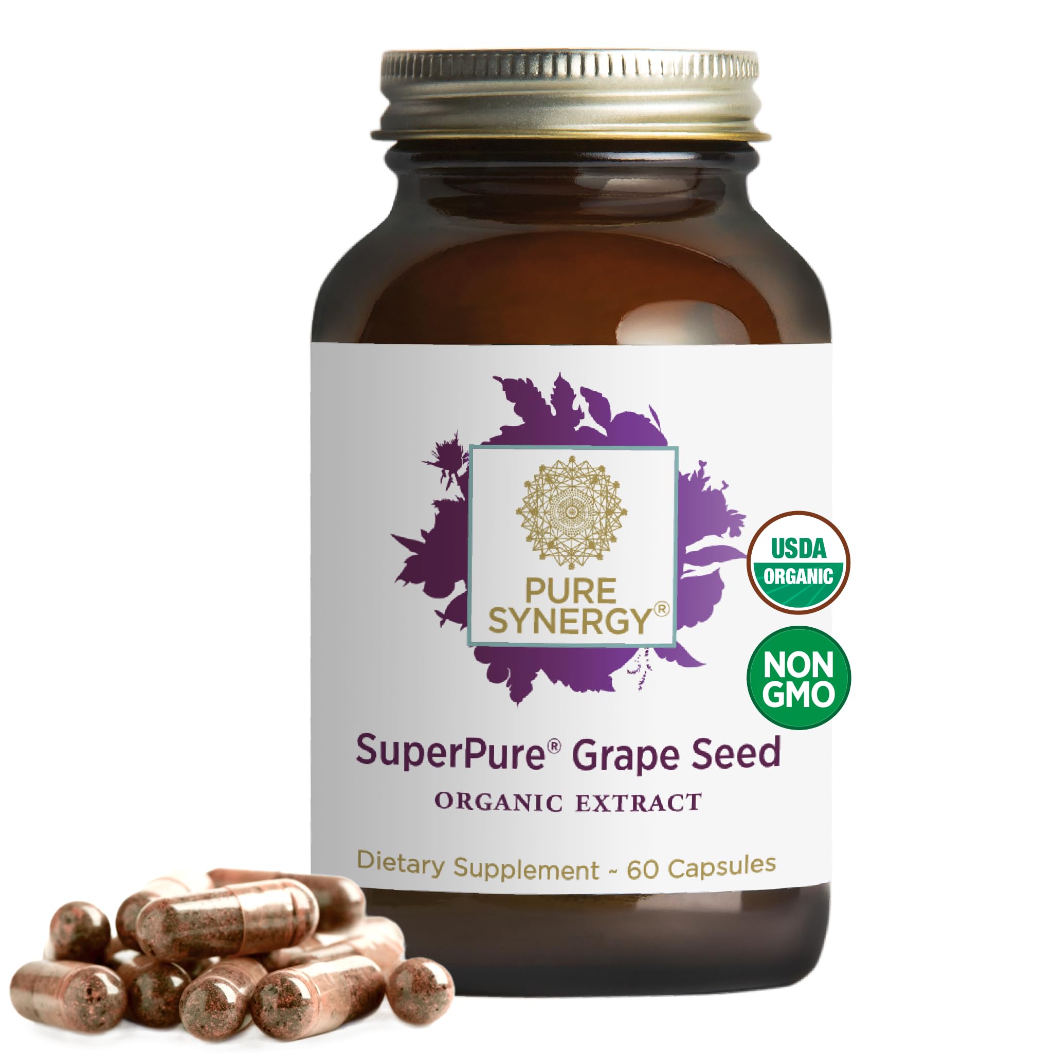 Pure Synergy frente del empaque mostrando etiqueta clara y beneficios