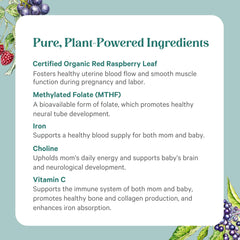 PURE SYNERGY PureNatal etiqueta nutricional con lista de ingredientes clave