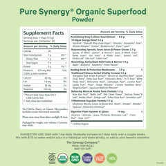 PURE SYNERGY textura en polvo cercana que resalta pureza