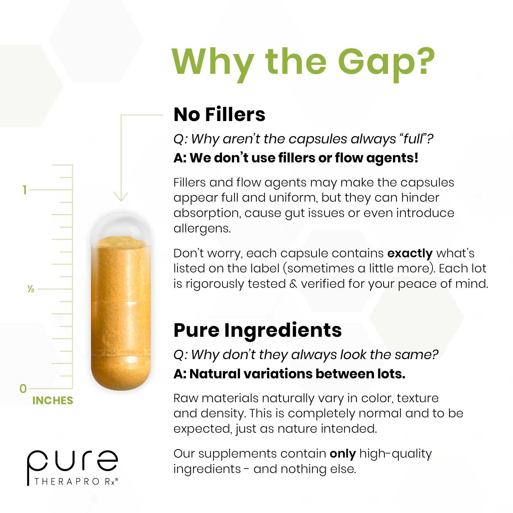 Pure Therappro Rx sello NSF y GMP para confianza en fabricación