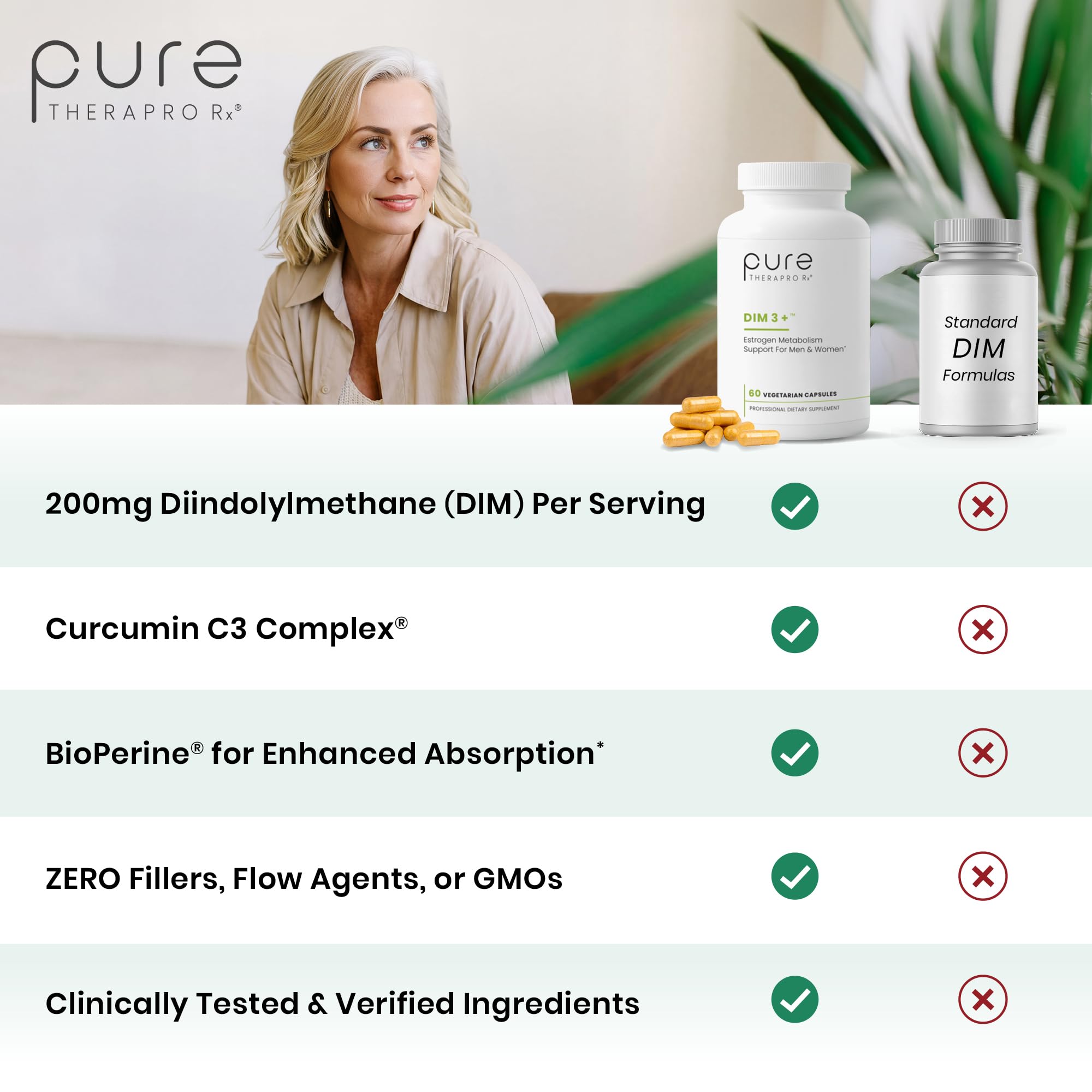 Pure Therappro Rx primer plano de cápsula mostrando textura y pureza
